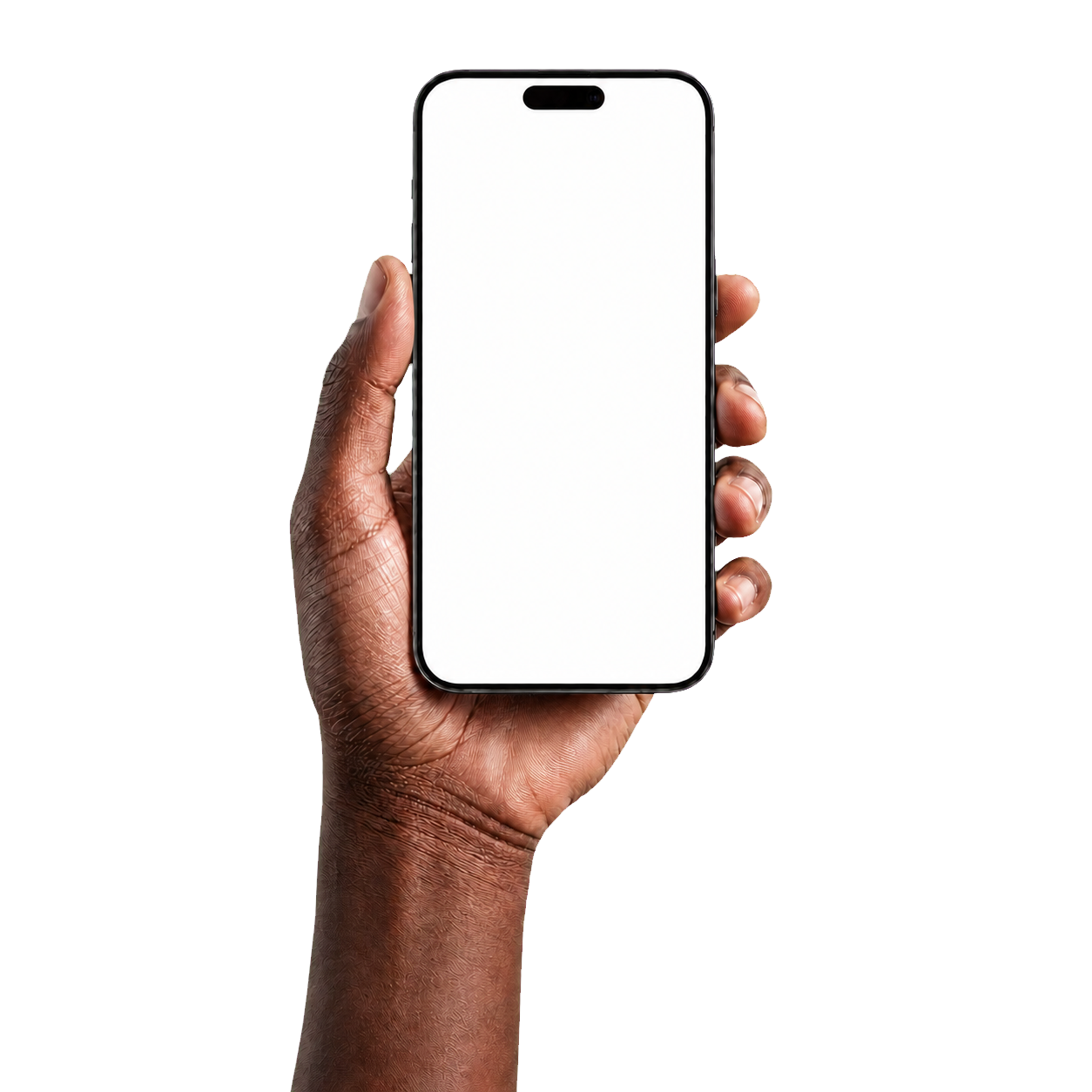 A Black hand holding the Flot mobile wallet