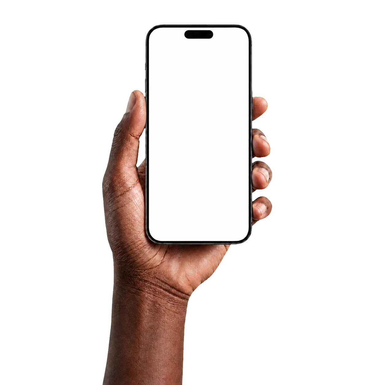 A Black hand holding the Flot mobile wallet